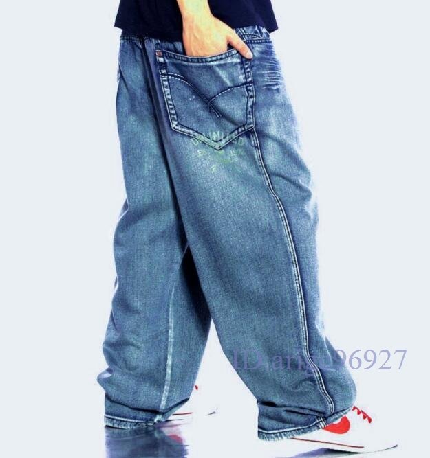 Q791☆新品サイズ選択W36 W38 W40 ジーンズ メンズ ゆったり 大きいサイズ バギーパンツ ワイドパンツ デニムパンツ カーゴパンツ拍卖