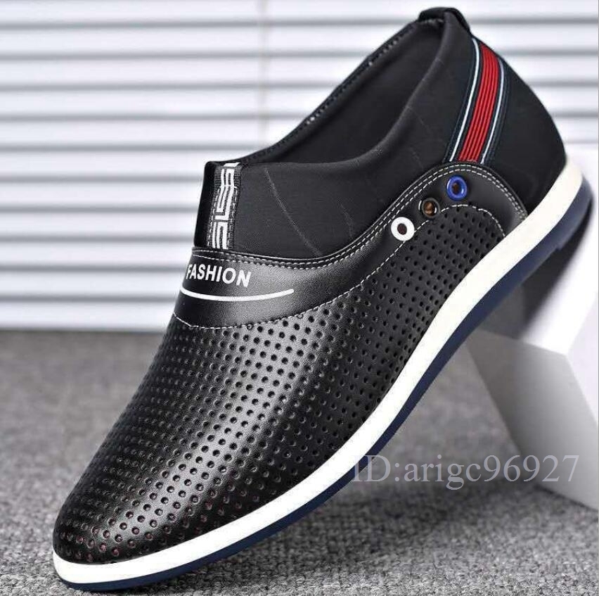 J129★☆メンズ シークレットシューズ スニーカー シューズ ドライビングシューズ 透かし彫り 身長アップ 紳士靴 黒拍卖