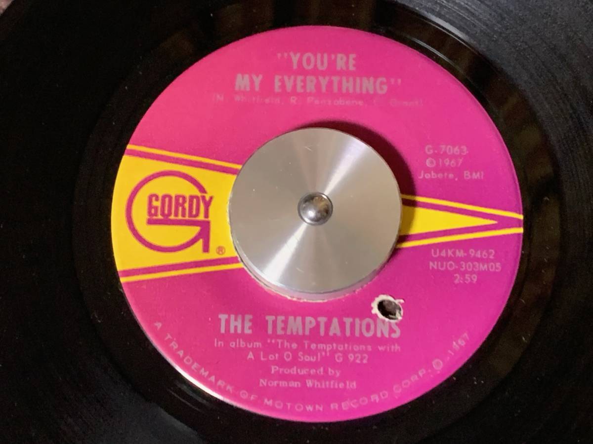 THE TEMPTATIONS ♪YOU'RE MY EVERYTHING 7インチ 45拍卖