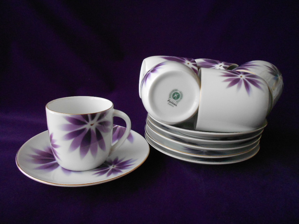 KEINAN ☆花柄カップ&ソーサー6客セット☆ 未使用 マグカップ 紅茶 ミルク ラテ エスプレッソ ギフト 美濃焼拍卖