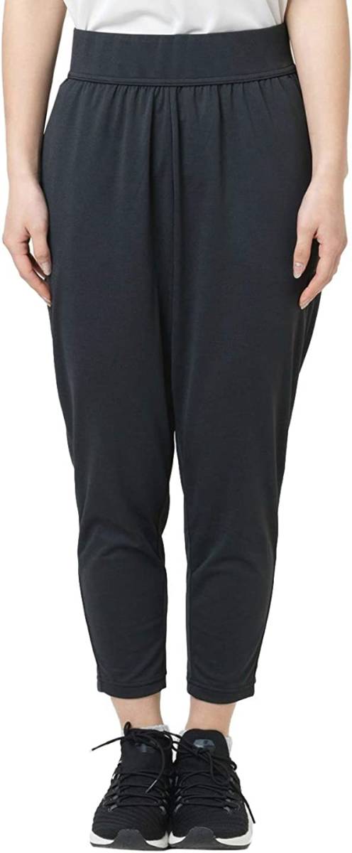 【KCM】z-new-210-S★展示品★【ニューバランス】レディース キレイ スラウチークロップドパンツ JWPP9014 ブラックヘザー サイズ S拍卖