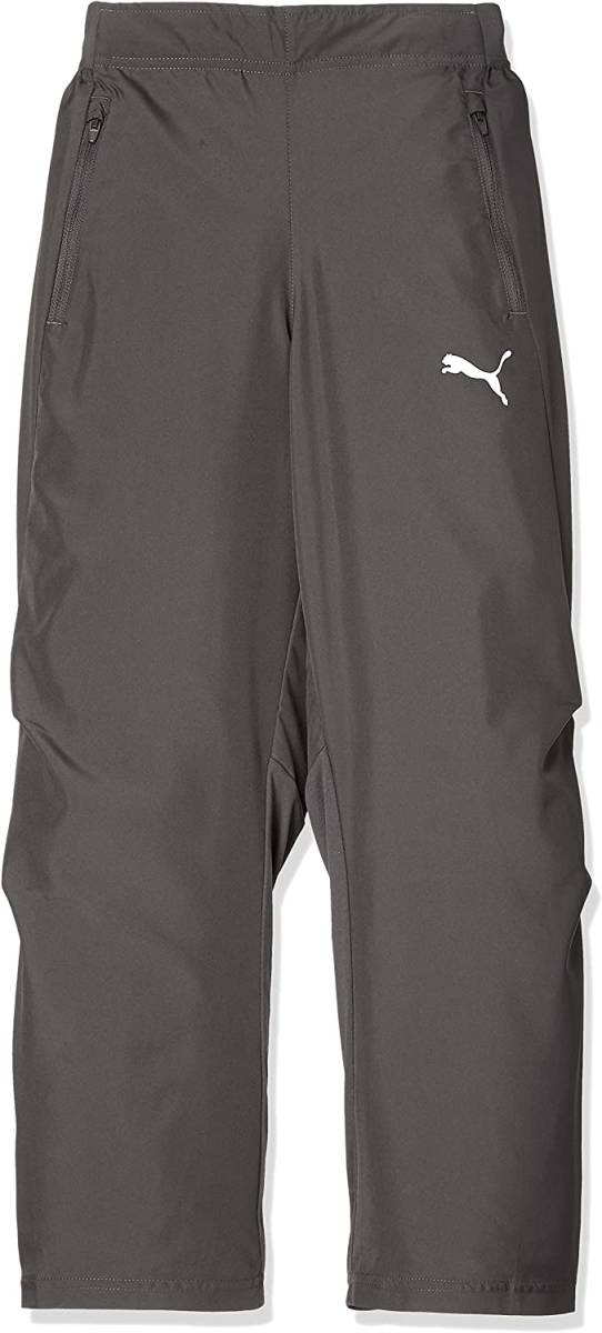 【KCM】Z-puma-379-150★展示品★【PUMA/プーマ】キッズ ジュニア ウーブンパンツ トレーニングパンツ 655862-11 グレー サイズ 150拍卖
