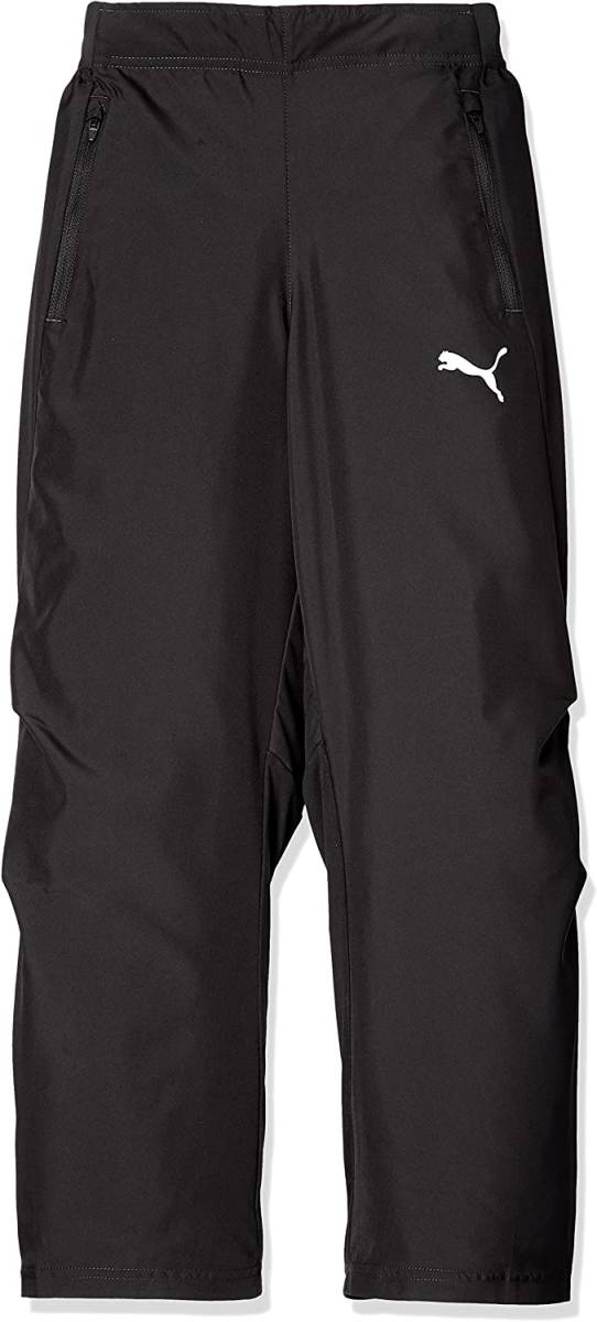 【KCM】Z-puma-385-140★展示品★【PUMA/プーマ】キッズ ジュニア ウーブンパンツ トレーニングパンツ 655862-03 ブラック サイズ 140拍卖