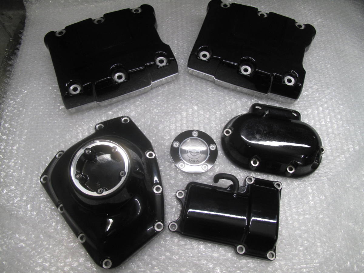 H-D純正 ツインカム グロスブラック ロッカーカバー カムカバー ミッションサイドカバー 検 ツーリング TC88 TC96 TC103 SE110 ソフテイル拍卖