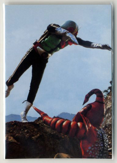 ◆防水対策 厚紙補強 カルビー 仮面ライダーチップスカード(2003 復刻版) 306番 サソリトカゲスとライダーの戦い トレカ 即決拍卖