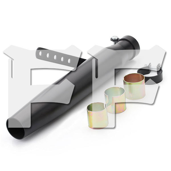 オートバイ マフラー 排気管 バイク 差込内径36-45mm 全長435mm ハーレー SR400 SR500 W400 W650 W800 新品拍卖