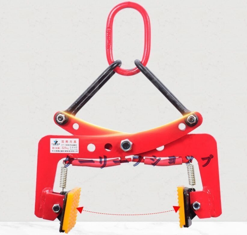 【ケーリーフショップ】石材用クランプ 石材吊りクランプ 開口幅60-180mm 最大荷重325kg 合金鋼製 つり上げ 運搬 敷設 墓石 建築用石拍卖