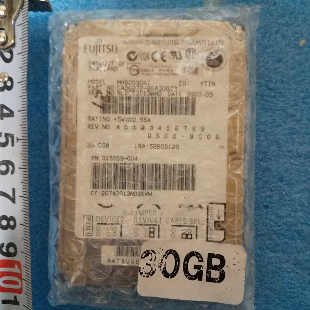 FUJITSU mhs2030at 詳しくわかりません 念のためジャンク パソコン 周辺機器 30gb?拍卖