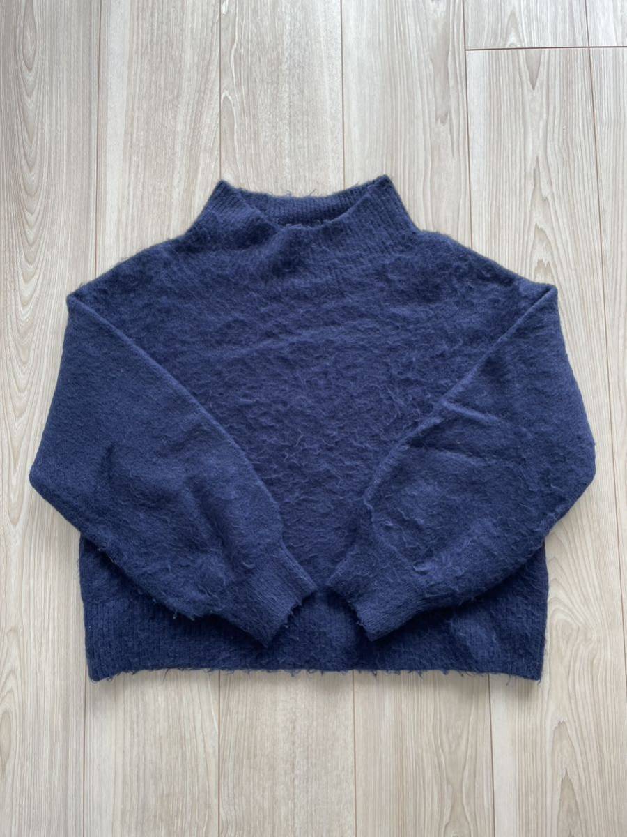 ★美品★LOWRYS FARM ローリーズファーム★タートルニット★紺色★サイズM (中古)拍卖