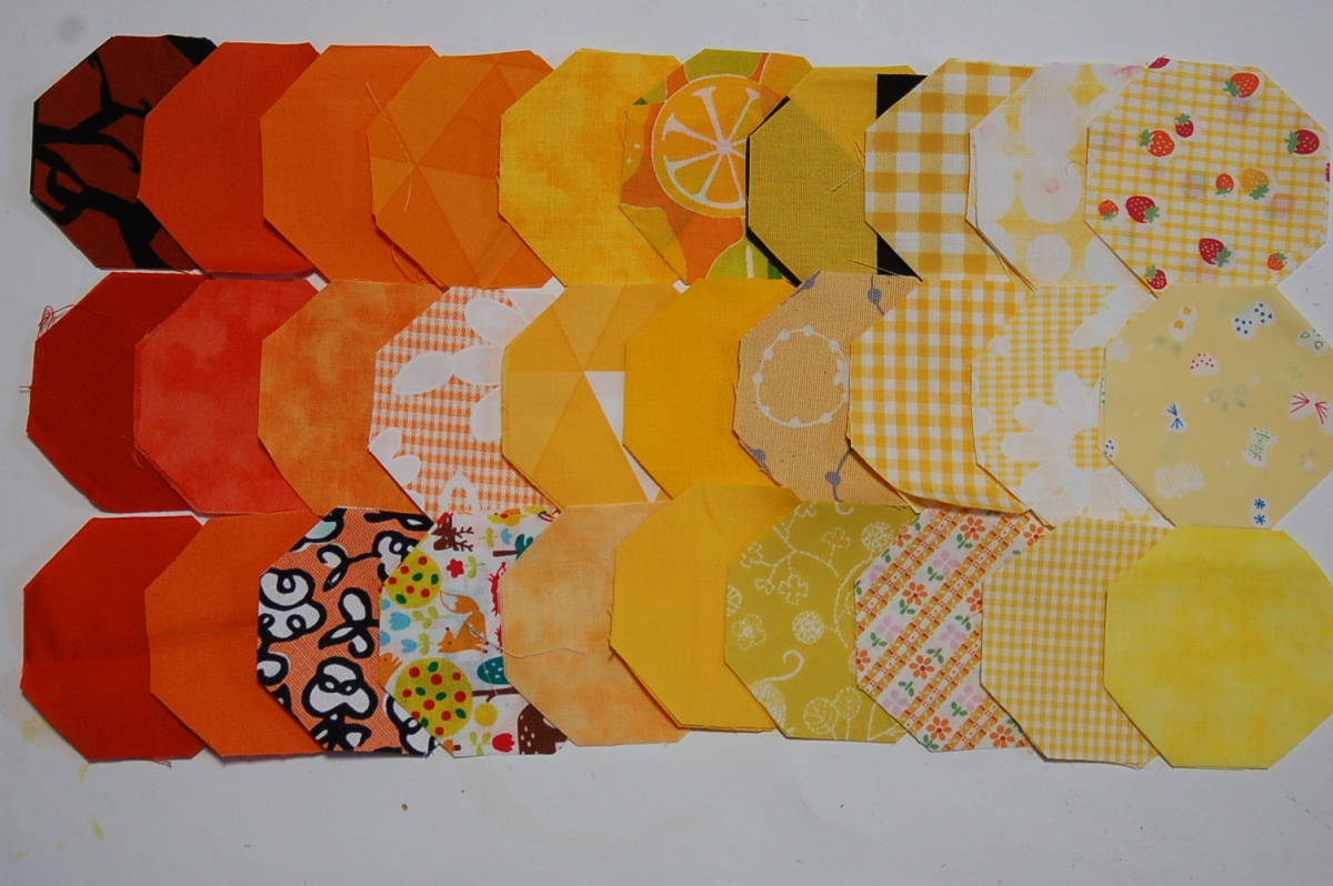 カットクロス パッチワーク用 八角形22㎜ 60枚 №22拍卖