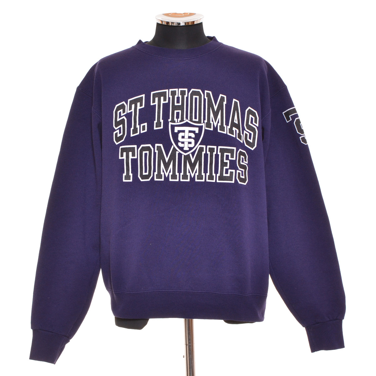 ●466008 Champion チャンピオン ●3色タグ スウェットシャツ トレーナー COLLEGE OF ST.THOMAS サイズM メンズ パープル プリント拍卖