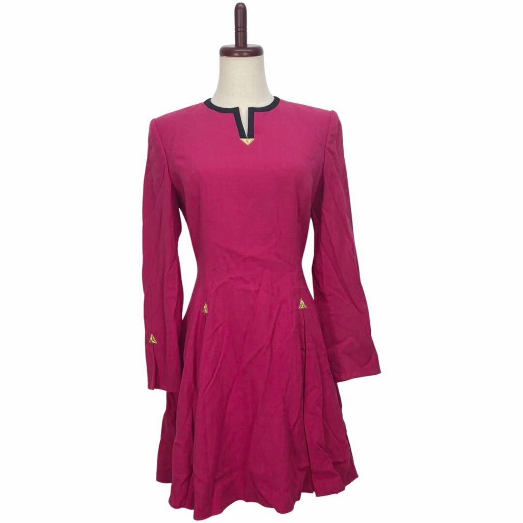 Vintage MADEMOISELLE DIOR クリスチャンディオール レディース ピンク 長袖 ワンピース M表記拍卖