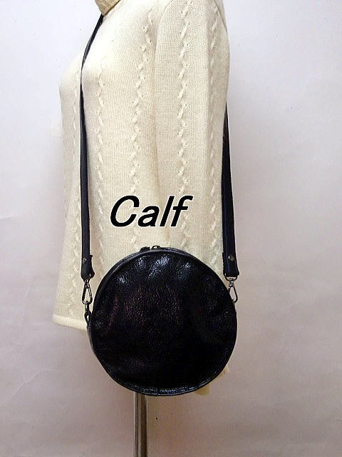 送料無料 一点品 514-1牛革の丸型ショルダーバック拍卖