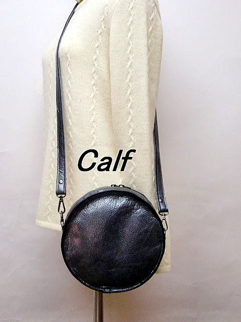 送料無料 一点品 514-2牛革の丸型ショルダーバック拍卖