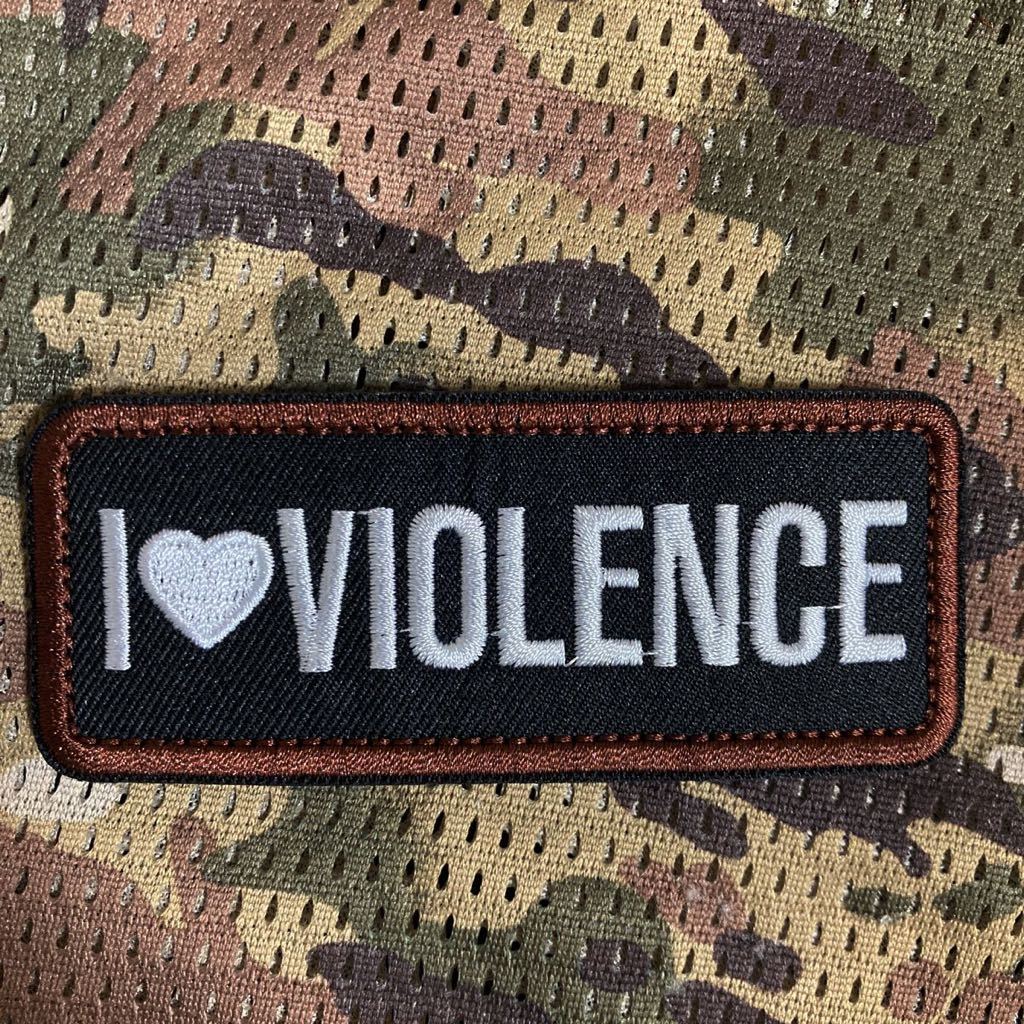 I LOVE VIOLENCE刺繍パッチ ワッペン ベルクロ サバゲー ワッペン ベルクロ サバゲー 拍卖