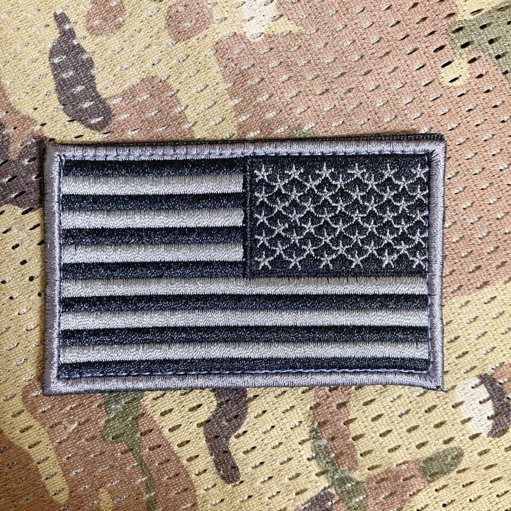 アメリカ グレー刺繍パッチ ワッペン ベルクロ サバゲー ワッペン ベルクロ サバゲー 拍卖