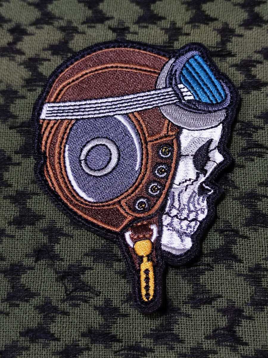 ドクロ 刺繍 パッチ ワッペン ベルクロ サバゲー ワッペン ベルクロ サバゲー 拍卖