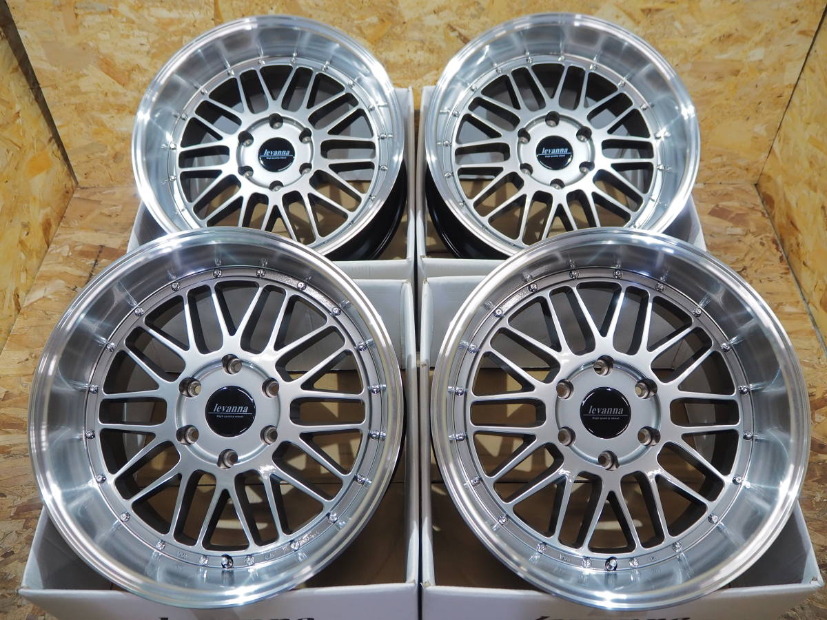 ☆新品☆オーバーフェンダー カスタム設定☆高級 メッシュ HBK 圧巻の 深リム 100㎜ levannaV10LTH 19inc9.5J+8 235/35R19 ハイエース200系拍卖