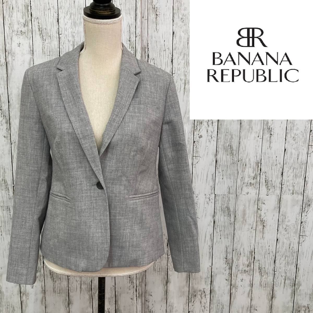 Banana Republic★バナナリパブリック★レディース ジャケット グレー★サイズ6 10-336拍卖
