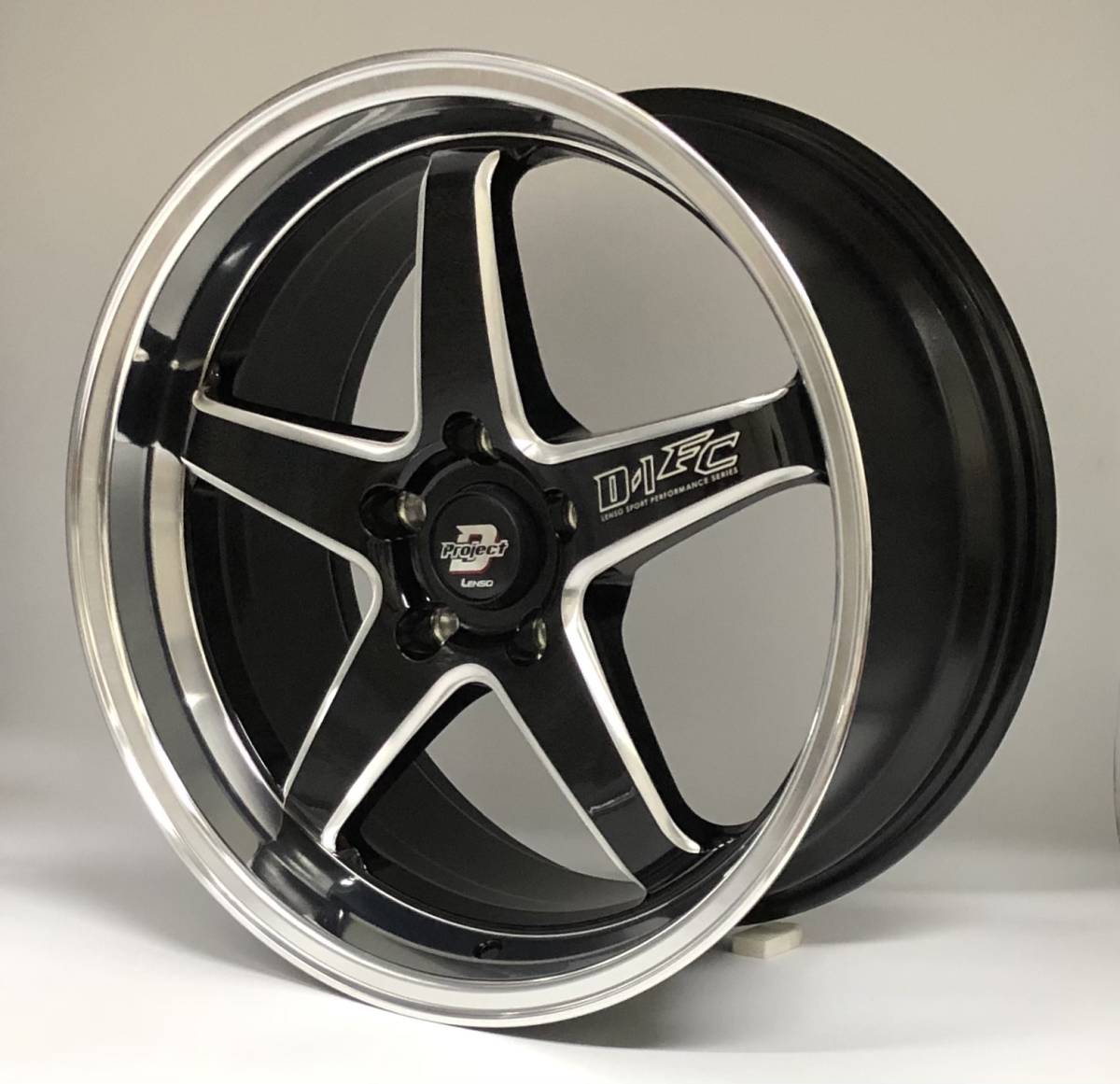 LENSO PROJECT-D D-1FC 18x8.5J +35 5-114.3 BK/MACHINED&MILLED 2本セット RX-7 シルビア スカイライン マークX拍卖