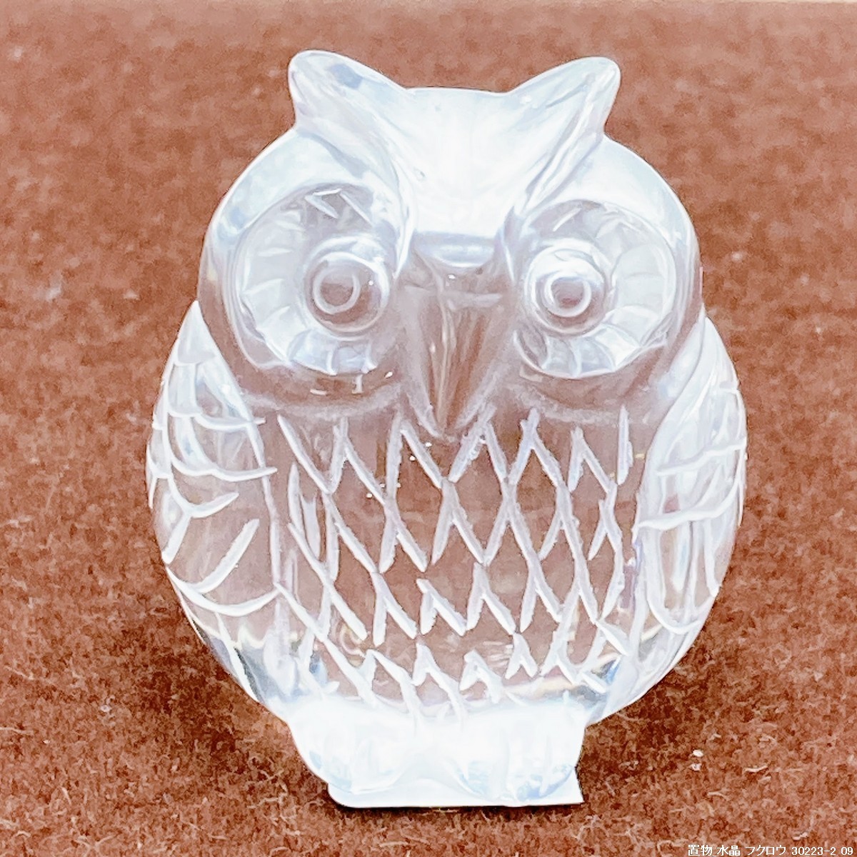 【即決 / 送料230円】 水晶 ふくろう 置物 縁起物 ラッキーアイテム パワーストーン ミニチュア No.30223-2拍卖