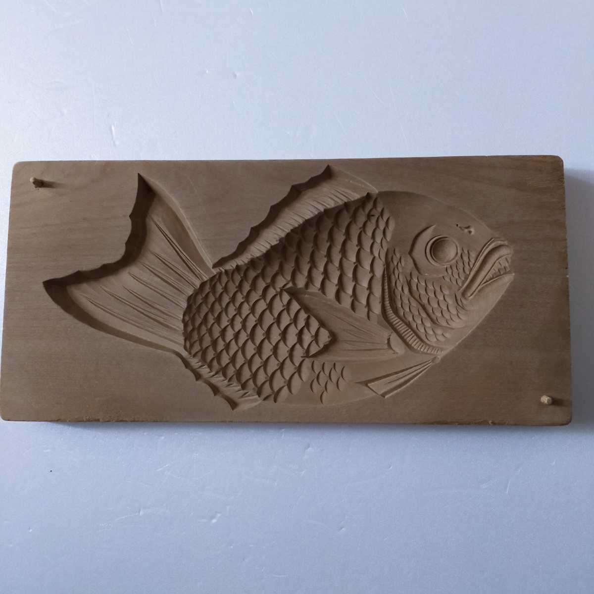 ○木型 鯛 4 九寸 【C】菓子型 昭和 レトロ アンティーク 落雁拍卖