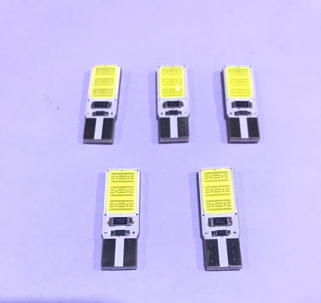 24V用 【性能UP-新型】 T10 LED 両面COB ポジション ホワイト 超スリムタイプ 5個セット トラック ダンプ バス 大型車などに 拍卖