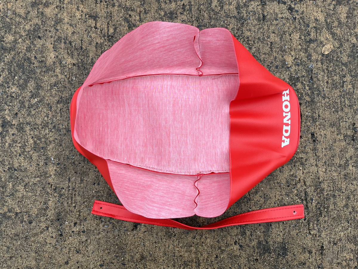 旧P HONDA CB72 張替え用シートカバー CB77/CBM72 赤拍卖