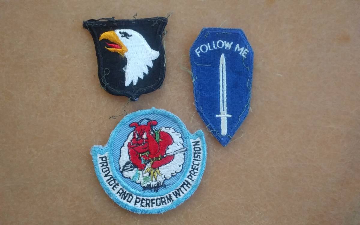 激レア本物 ヴィンテージ ミリタリーワッペン 3枚セット拍卖