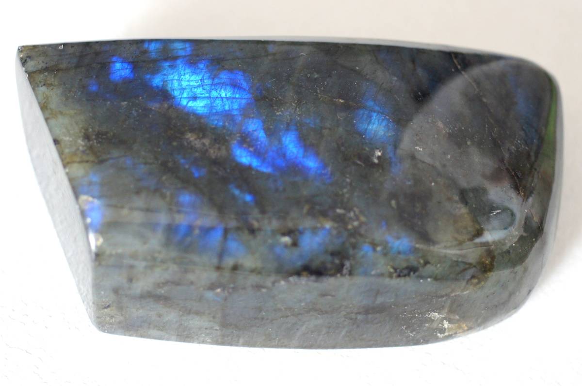 送料920円 天然石 大きめラブラドライト原石 磨き石 青系ラブラドレッセンス 15-5拍卖