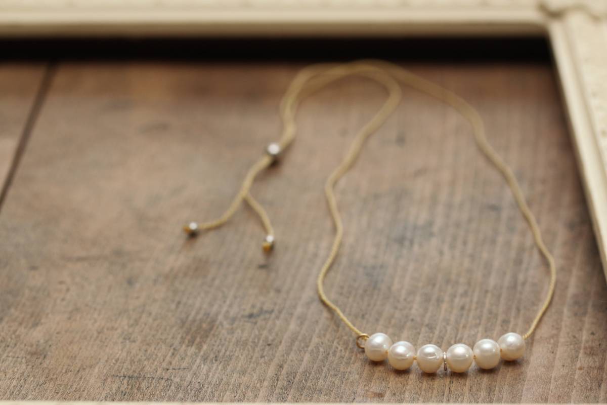 *淡水パール&レーヨンストリングネックレス拍卖