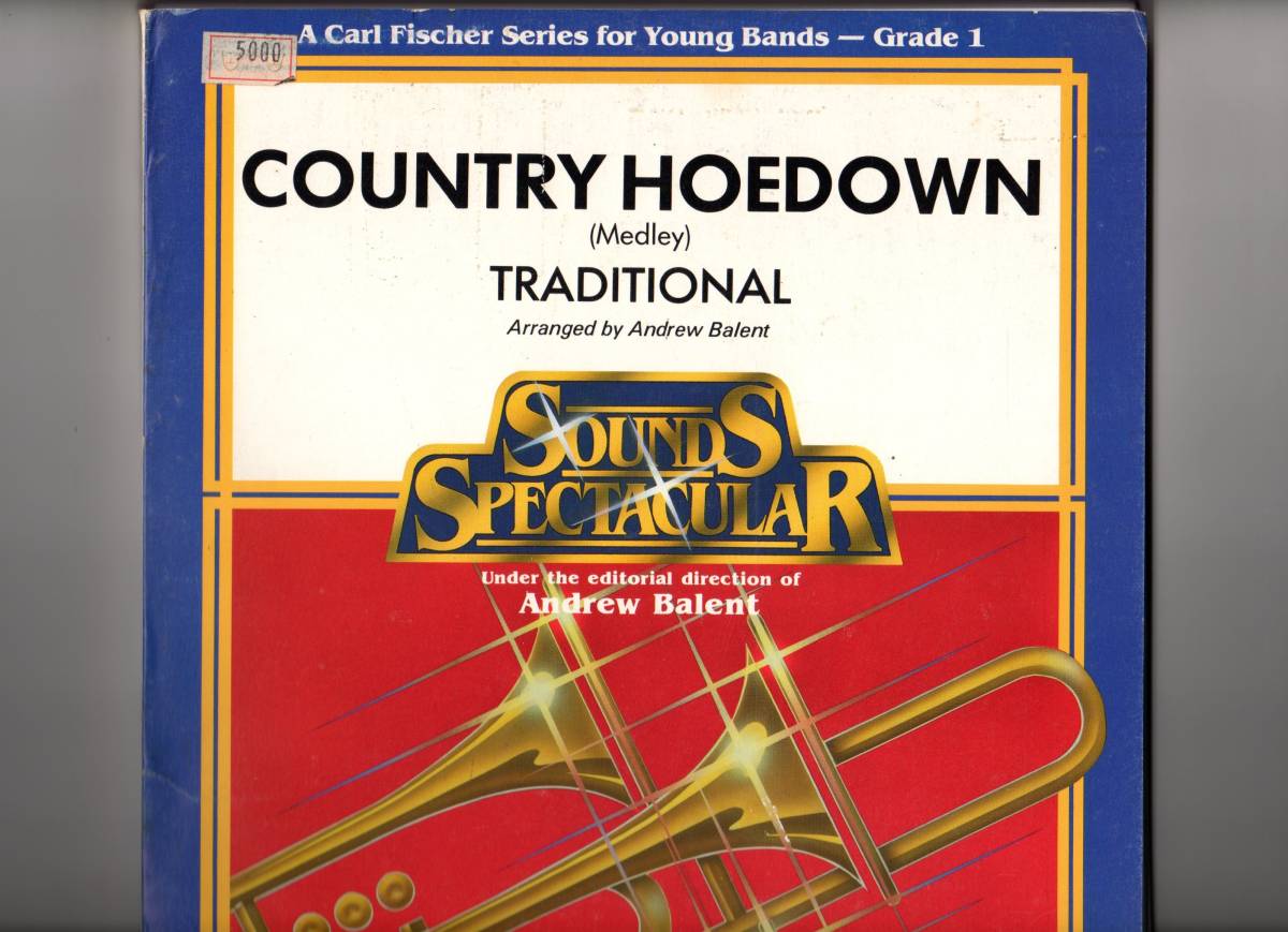吹奏楽楽譜/アンドリュー・バレント編:カントリー・ホーダウン メドレー/絶版拍卖