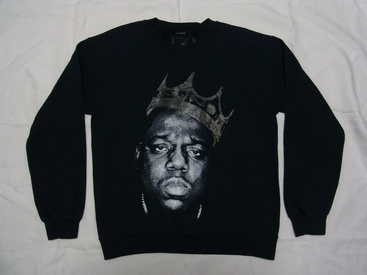 ☆ The Notorious B.I.G. ノトーリアス ビギー スウェット sizeS 黒 ☆USA古着 トレーナー BROOKLYN MINT HIP HOP RAP TEES 2PAC 90s拍卖
