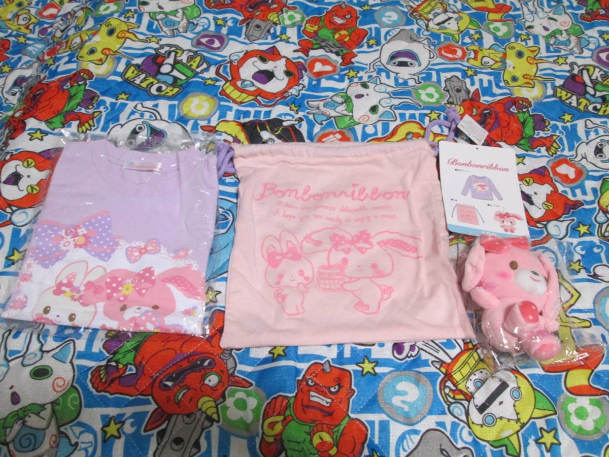 ☆新品♪ぼんぼんりぼん長袖Tシャツほか3点セット120cm☆拍卖