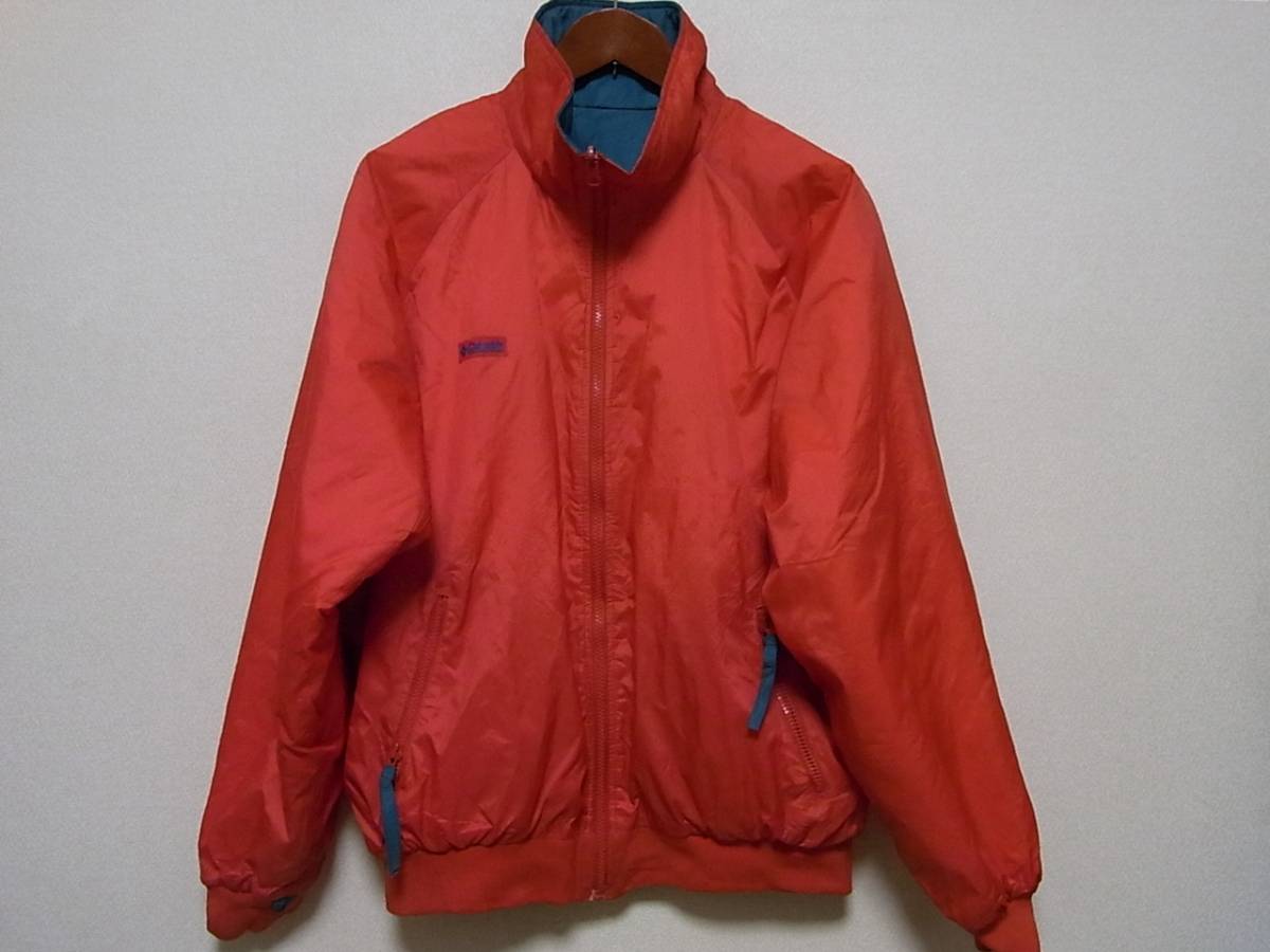 USA古着●コロンビア★ロゴデザインリバーシブルナイロンブルゾン★アメカジ拍卖