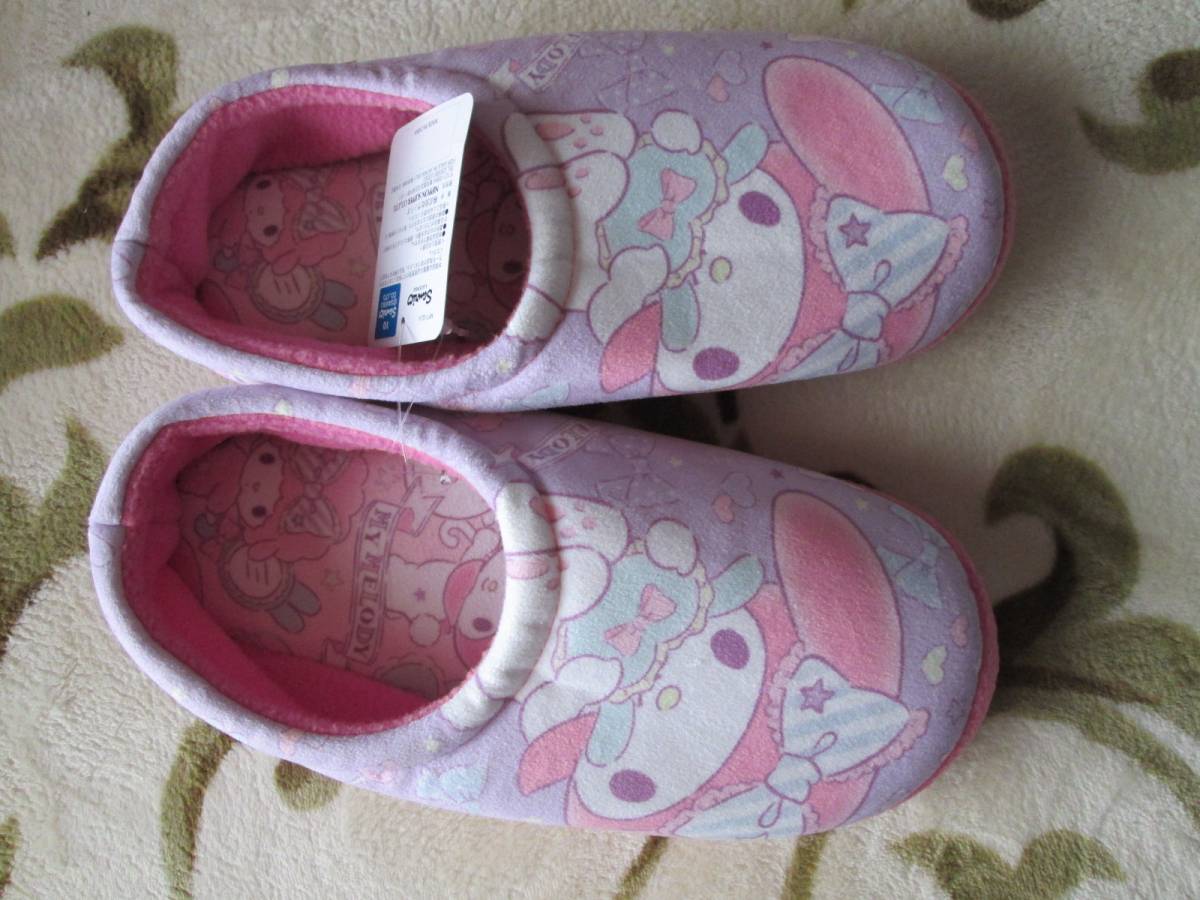 〇新品♪マイメロスリッポンスリッパMパープル〇拍卖