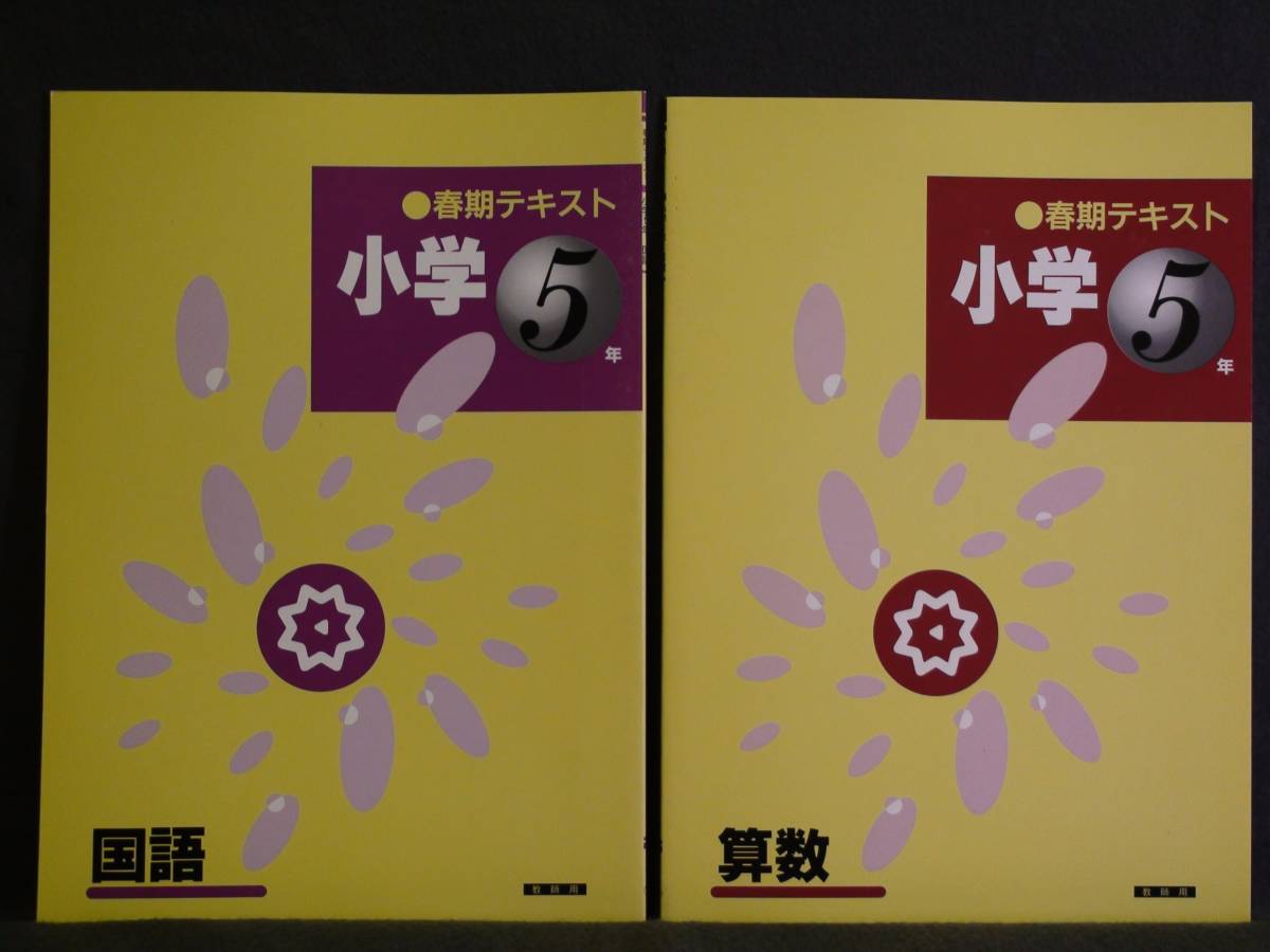 ★ 即発送 ★ 新品 春期 講習 テキスト 国語と算数の2冊セット 5年 教師用 解答付属拍卖