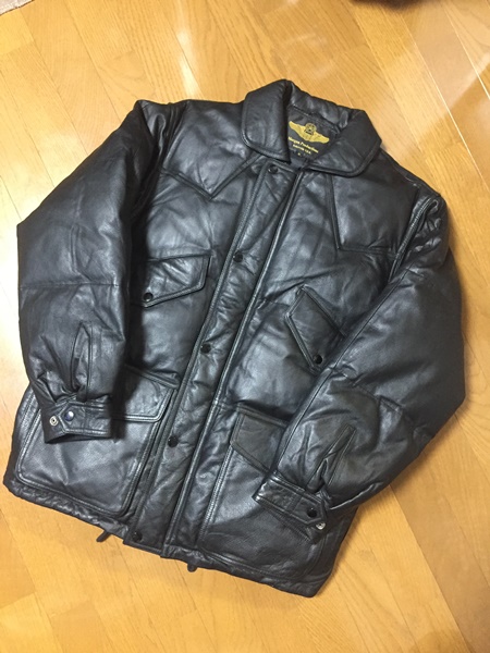 人気☆【MORGAN PRODUCTIONS】オールレザーダウンジャケット S 牛革 中田商店 モルガン拍卖