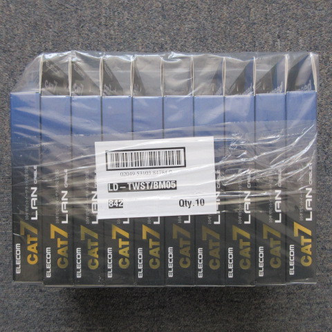 10個セット ELECOM LANケーブル CAT7 0.5m ストレート LD-TWST/BM05 ブルーメタリック (お)拍卖