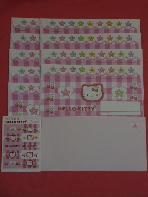 激レア!1998年 サンリオ ハローキティ シール付き 大きな封筒セット☆拍卖