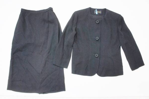 ラピーヌ/LAPINE◆日本製*薄手*ブラックフォーマル*喪服スーツ 9拍卖