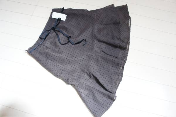タラッシオ 【Talassio】 水玉スカート W61・H89:茶 タグ付拍卖