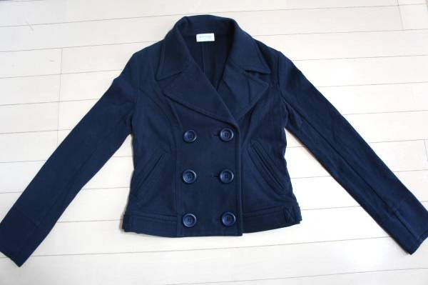 エヴー 【ev by et vous】 W ジャケット 36 紺拍卖
