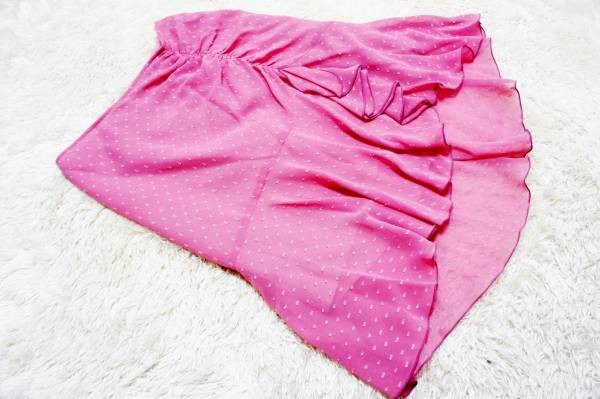 IMAGE◆イマージュ◆ギャザーフリル*シフォン地*スカート 64拍卖