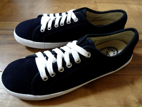 良品、レア! PLANET SHOES プラネットシューズ キャンバススニーカー 紺 ネイビー イタリア製 23~23.5cm size37 レディース スペルガ拍卖
