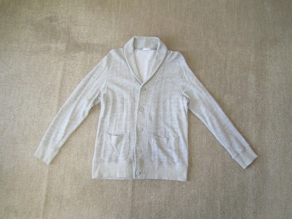 カーディガン 長袖 L グレー 杢グレー 無地 メンズ [cmr拍卖