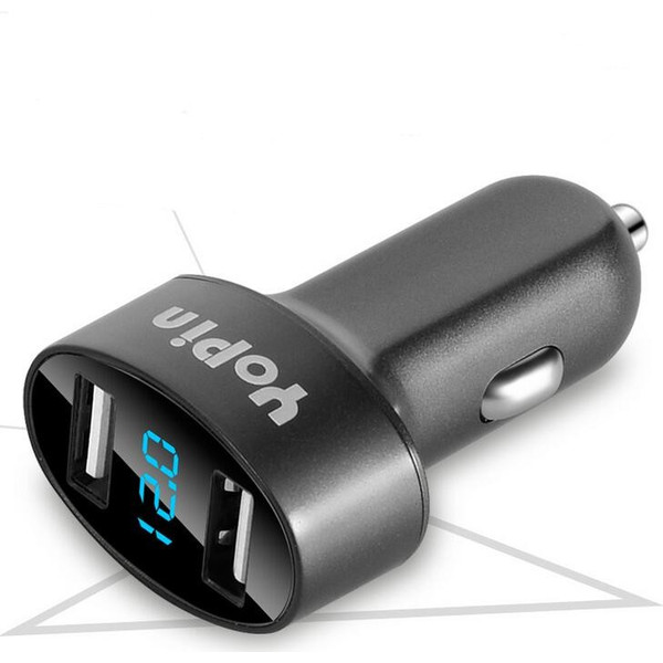 電圧測定機能搭載 カーチャージャー 車載充電器 2ポート USB 2.1A拍卖