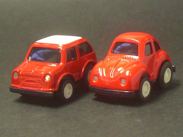 小さなワーゲン&ミニ2台セット【美品】プルバックカー・メーカー不明拍卖