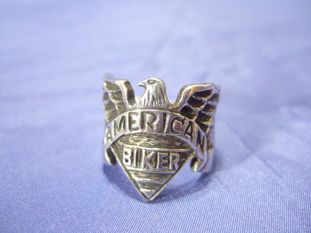 横浜最新 925SILVER銀リング AMERICANバイカー ♪ イーグル 15号 12.7g 送料290円ξgRξ ξA8s拍卖