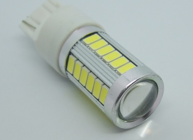 <T20W02W-001>T20 33SMD LED プロジェクタータイプ ブレーキ・テールライト <白・6000K> DC12V 21W置換えダブル球/ シングル球拍卖